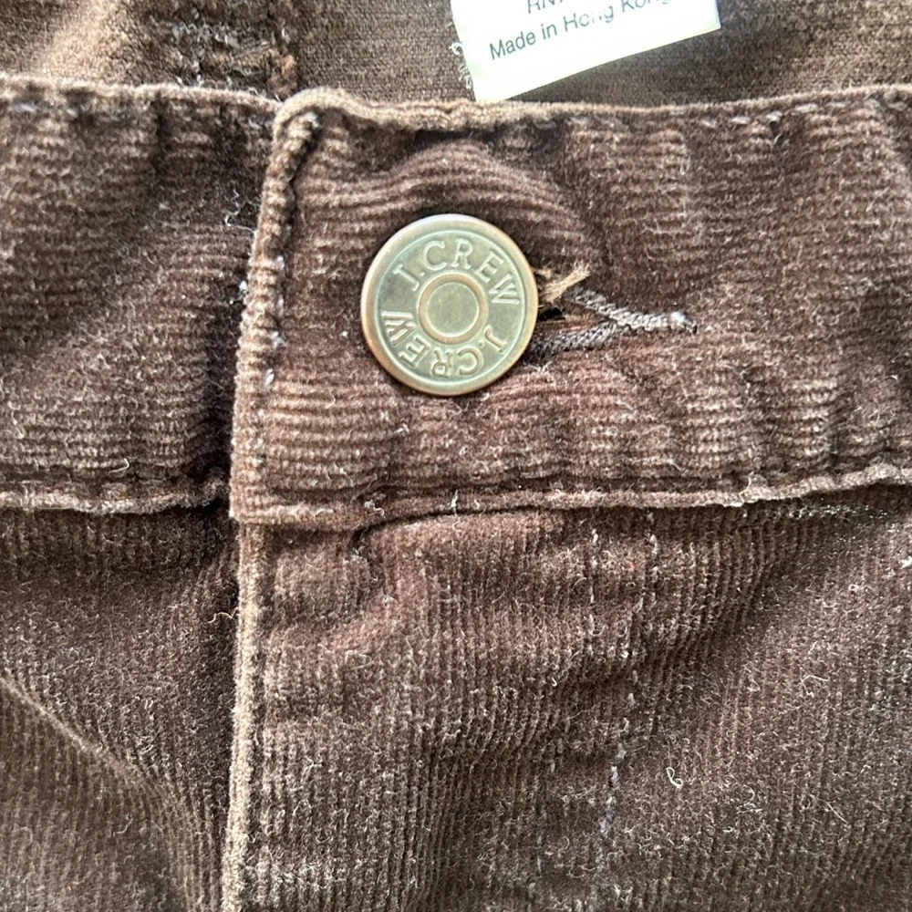 J. Crew Brown Corduroy Button-Front Pants - Picture 4 of 11
